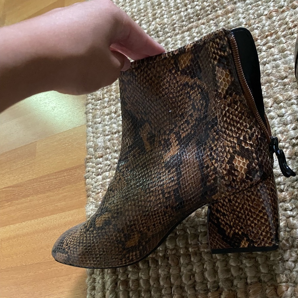 Bershka snakeskin booties